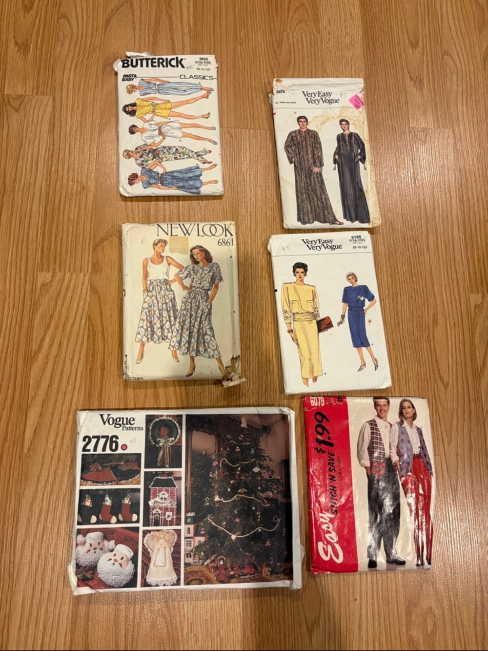 Vintage Butterick and Vogue patterns. Some used and some not used.